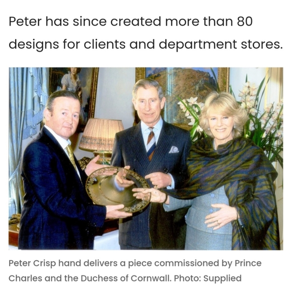 {Peter Crisp} Australia Glass Art Multi-Layer Bowl with Signature - Picture 9 of 11